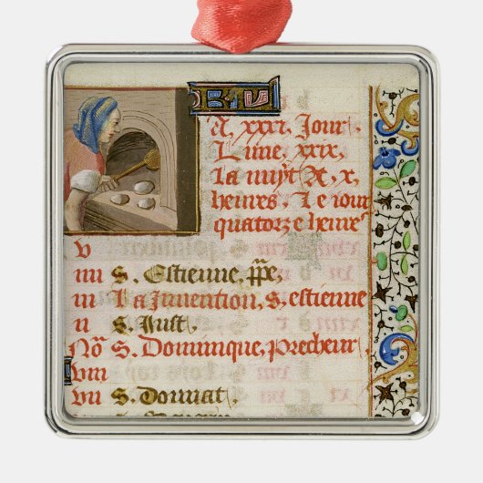 Backen-Brot, von einem Buch von Stunden Ornament Aus Metall (Vorne)