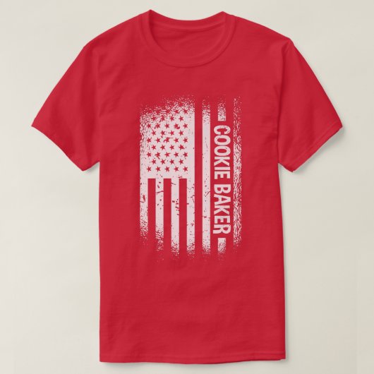 Backen Cookie Baker USA Flag Cookie T-Shirt (Design vorne)
