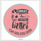 Backen Cookies Business Car decal Aufkleber (Blatt)