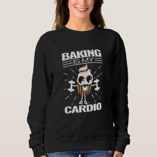 Backen Cupcake Cardio Bäckerei Niedlich Muffin Koc Sweatshirt