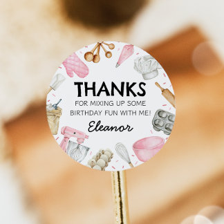 Backen Cupcake Dekorieren Mädchen Geburtstagsaufkl Runder Aufkleber