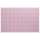 Backen Doodles auf Gingham - Rosa & Navy Stoff (Yard (91,4 cm))