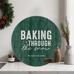 „Backen durch den Schnee“ Personalisiert in Waldgr Schneidebrett