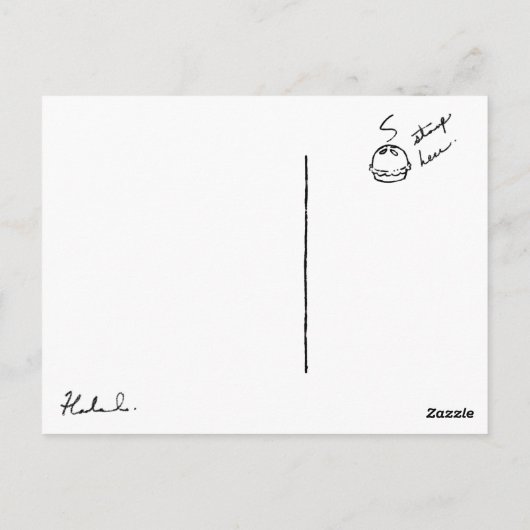 Backen eines Kuchens Postkarte (Rückseite)