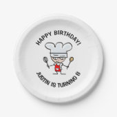 Backen Geburtstagsparty Teller mit niedlichem Cart (Vorderseite)