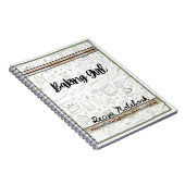 Backen Girl-Thema Rezept Notizbuch Backen Notizblock (Rechte Seite)