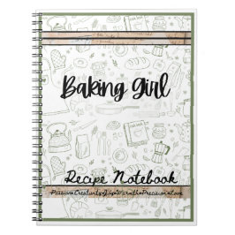 Backen Girl-Thema Rezept Notizbuch Backen Notizblock