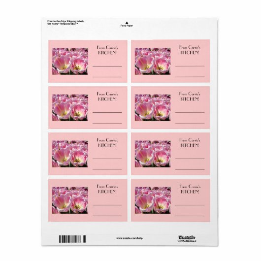 Backen gute Canning Jar Labels Custom KITCHEN (Vorne)