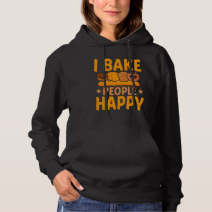 Backen Ich backe Menschen glücklich Brotbäcker W Hoodie