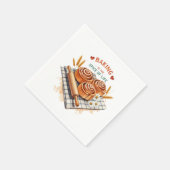 Backen ist der Geschmack des Lebens - ZimtRoll Serviette (Ecke)