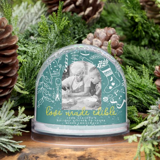 Backen ist Liebe, die essbar Green Foto Urlaub gem Schneekugeln (Winter)