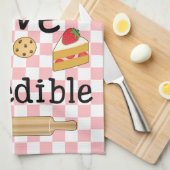 Backen ist Liebe essbar gemacht: Bäcker Geschirrtuch (Viertel Falte)