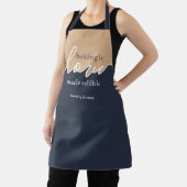 Backen ist Liebe essbar NAVY & TAN Script Schürze (InSitu)