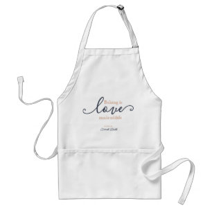 Backen ist Liebe essbar Tan Navy Script Klasse gem Schürze