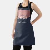 Backen ist Liebe zu essbaren Rose Gold Navy Skript Schürze (InSitu)