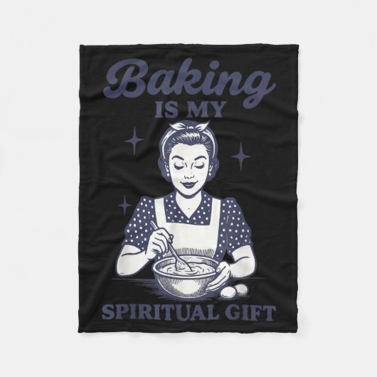 Backen ist meine geistige Gabe Fleecedecke (Vorderseite)