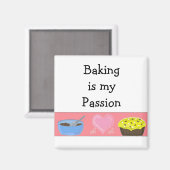 Backen ist meine Leidenschaft Magnet (Vorderseite/Rückseite)
