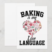Backen ist meine Liebe Einladung (Vorne/Hinten)