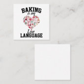 Backen ist meine Liebe Quadratische Visitenkarte (Vorne/Hinten)