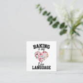 Backen ist meine Liebe Quadratische Visitenkarte (Stehend Vorderseite)