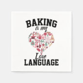 Backen ist meine Liebe Serviette (Vorderseite)