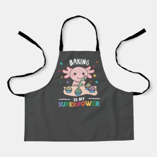 Backen ist meine Superpower Sweet Axolotl Kalkstei Schürze
