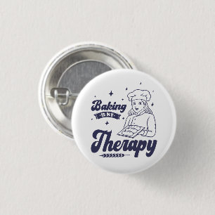 Backen ist meine Therapie, lustige Backgeschenke K Button