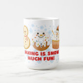 Backen ist SCHNEE viel Spaß Kaffeetasse (Mittel)