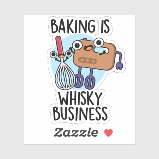 Backen ist Whisk-ey Business Funny Baker Pub Aufkleber (Blatt)