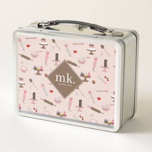 Backen & Kochen Backwaren Kochen Monogramm Metall Brotdose (Rückseite)