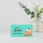 Backen & Kochen Grüne Kuchen Visitenkarte (Stehend Vorderseite)