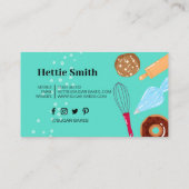 Backen & Kochen Grüne Kuchen Visitenkarte (Rückseite)