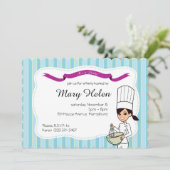 Backen Kochen Personalisierte Einladung (Stehend Vorderseite)