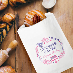 Backen & Kochen Utensidrosa & Lila Bäckerei Geschenktütchen