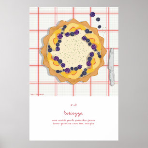 Backen Leidenschaft mit Crostata, der italienische Poster