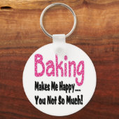 Backen macht mich glücklich schlüsselanhänger (Vorderseite)