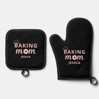 Backen Mama Personalisierte Geschenke für Mama Müt Ofenhandschuh & Topflappen-Set
