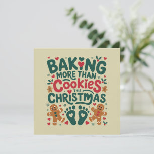 Backen mehr als Cookies Diese Weihnachtsschwangers Feiertagskarte