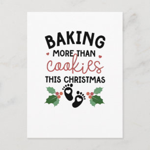 Backen mehr als Cookies Diese Weihnachtsschwangers Feiertagspostkarte