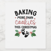 Backen mehr als Cookies Diese Weihnachtsschwangers Weinetikett (Einzelnes Label)