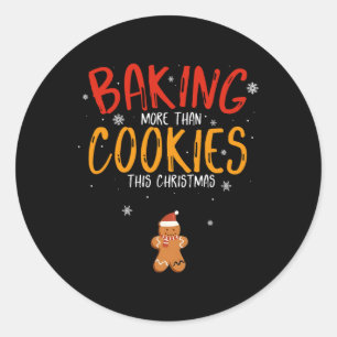 Backen mehr als Cookies Weihnachts Weihnachtsbäcke Runder Aufkleber