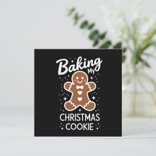 Backen meine Weihnachtskekse Mutterschaft Schwange Feiertagskarte