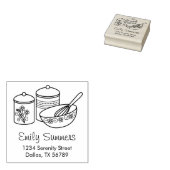 Backen - Mischschüssel, Whisker, Kanistenadresse Gummistempel (Stempel)