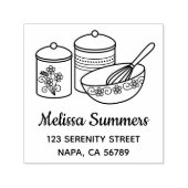 Backen - Mischschüssel, Whisker, Kanistenadresse Permastempel (Design)