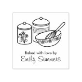 Backen - Mischschüssel, Whisker, Kanistenname Gummistempel (Prägung)