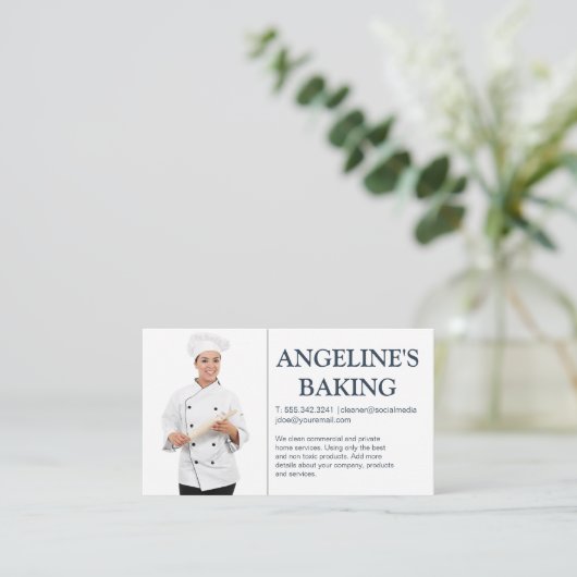 Backen mit Button Visitenkarte (Stehend Vorderseite)