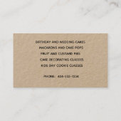 Backen mit Button Visitenkarte (Rückseite)