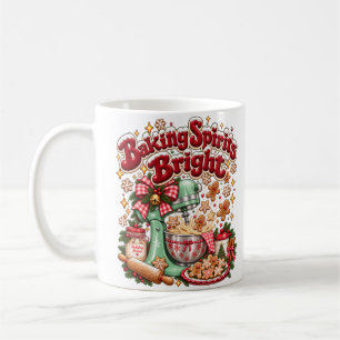 Backen mit festlicher Weihnachts-Gingerbread-Retro Kaffeetasse