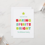 Backen mit Freude Karte (Vorderseite/Rückseite Beispiel)