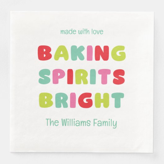Backen mit Freude Serviette (Vorderseite)